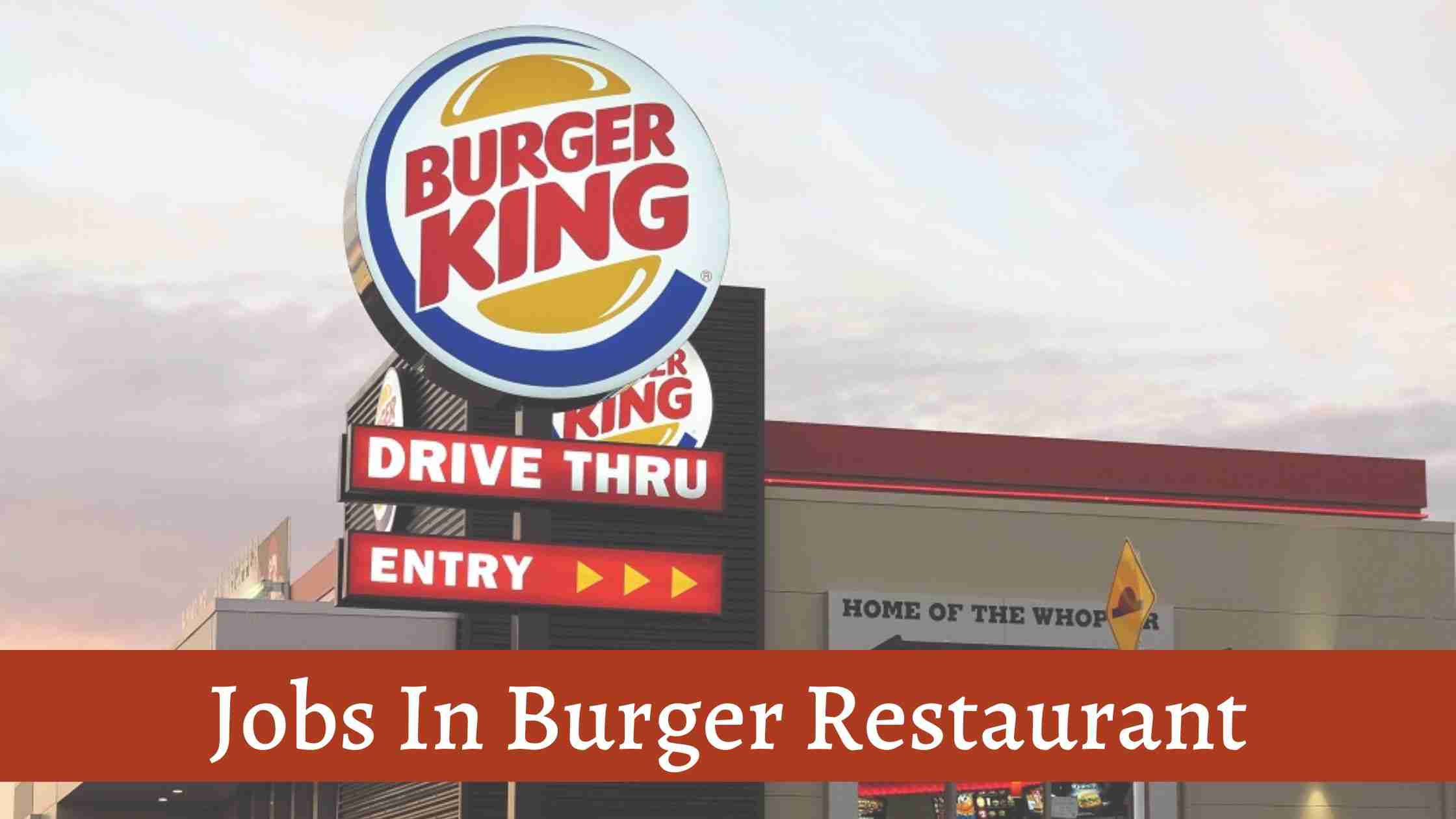 Jobs In Burger Restaurant New Zealand