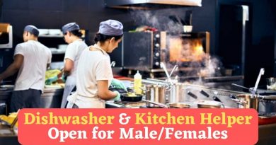 Dishwasher and kitchen helper jobs in Canada